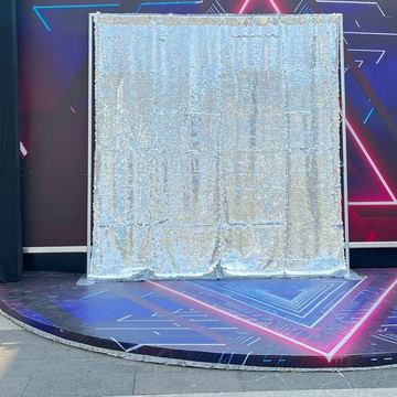 Silver Sequin Curtain backdrop