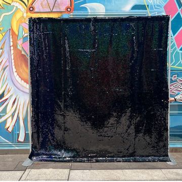 Black Sequin Curtain backdrop