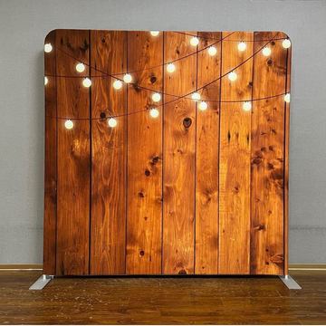 Rustic Wood and Lights backdrop