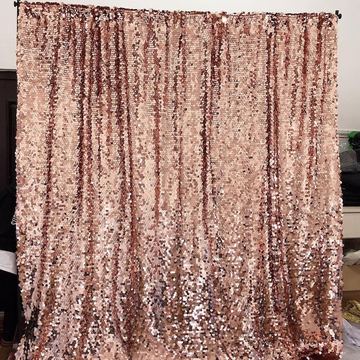 Rose Gold Sequin Curtain backdrop